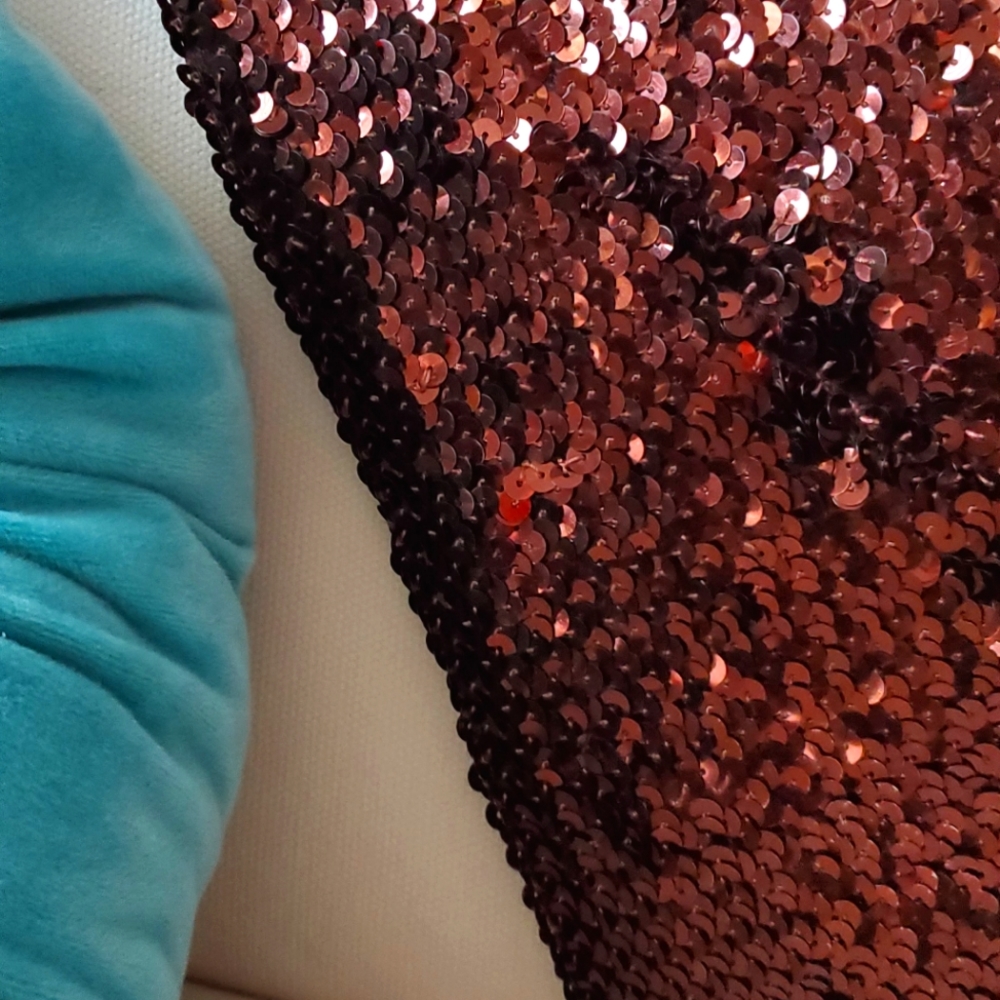 Chocolate brown sequin tube skirt/dress